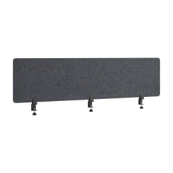 WorkPro Motiva Desktop Privacy Screen, 18"H x 70"W x 2"D, Cool Charcoal, Installation Included