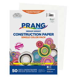 Prang® Construction Paper, 12" x 18", White, Pack Of 50