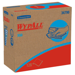 Kimberly-Clark Professional™ Wipers WypAll™ X60 Pop-Up™ Box, 9 1/10" x 16 4/5", Box Of 126