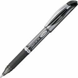 Pentel® EnerGel™ Deluxe Liquid Gel Pen, Bold Point, 1.0 mm, Silver Barrel, Black Ink