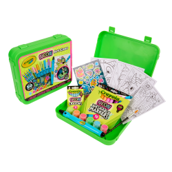 Crayola Neon Art Case (50+pcs), Neon Paint, Neon Markers & Crayons, Kids Glow in the Dark Art Set, Gifts for Boys & Girls, 5+
