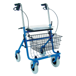 DMI® Classic Adjustable Steel Folding Rollator Walker, 38"H x 23"W x 29 1/2"D, Blue