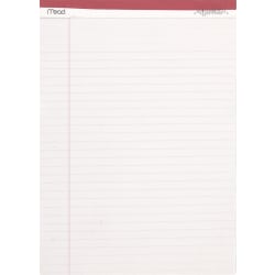 Mead® Legal Pad, 8-1/2" x 11", Legal Ruled, 50 Sheets, White