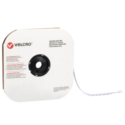VELCRO® Brand Tape, Hook Dots, 0.38"', White, Case Of 1,800