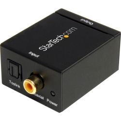 StarTech.com SPDIF Digital Coaxial or Toslink Optical to Stereo RCA Audio Converter - Convert a Digital Coax or Toslink Optical Signal to Stereo RCA Audio - digital coax to toslink converter - digital coax to optical - spdif coax to toslink