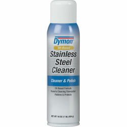 Dymon Oil-based Stainless Steel Cleaner - For Stainless Steel, Aluminum, Chrome, Copper, Brass - 16 fl oz (0.5 quart) - Neutral Scent - 1 Each - pH Balanced - White