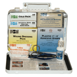 25 Person Vehicle First Aid Kits, Weatherproof Steel, Wall Mount