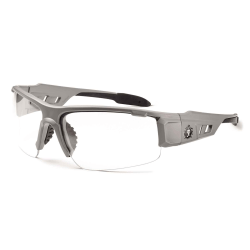 Ergodyne Skullerz® Safety Glasses, Dagr, Anti-Fog, Matte Gray Frame, Clear Lens