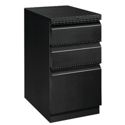 HON® Efficiencies™ 19-7/8"D Vertical Mobile Pedestal Cabinet, Metal, Black
