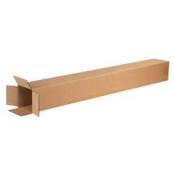 Partners Brand Tall Corrugated Boxes, 4" x 4" x 40", Kraft, Pack Of 25