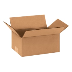 Partners Brand Corrugated Boxes, 9" x 6" x 4", Kraft, Pack Of 25
