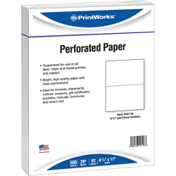 Paris Printworks Professional Specialty Paper, Letter Size (8 1/2" x 11"), 92 (U.S.) Brightness, 20 Lb, White, 500 Sheets Per Ream, Case Of 5 Reams