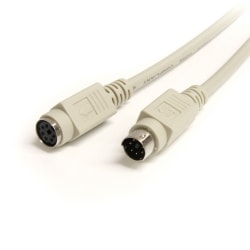 StarTech.com 6 ft PS/2 Keyboard or Mouse Extension Cable - M/F - Keyboard / mouse cable - PS/2 (M) to PS/2 (F) - 6 ft - KXT102 - Keyboard / mouse cable - PS/2 (M) to PS/2 (F) - 6 ft - for P/N: PS2PLATE, RACKCONS1908, USBPS2PC