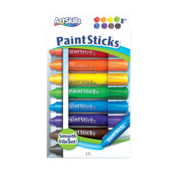 Artskills® Paint Sticks, 0.14 Oz, Assorted Colors, Pack Of 8