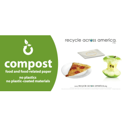 Recycle Across America Compost Standardized Labels, COMP-0409, 4" x 9", Green