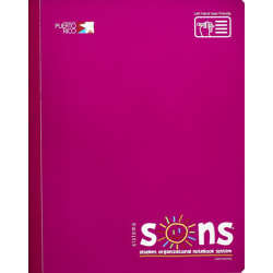 SONS System Journal-Style Notebooks, 9-3/4" x 7-1/2", 1 Subject, Primary Rule, 200 Sheets, Violet