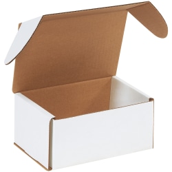 Partners Brand White Outside Tuck Mailers, 7 5/8" x 5 7/16" x 3 9/16", Pack Of 25
