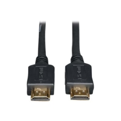 Tripp Lite High-Speed HDMI Cable HD Digital Video with Audio (M/M) Black 35 ft. (10.67 m) - HDMI for Audio/Video Device, TV, iPad, Projector, Satellite Receiver - 35 ft - 1 x HDMI Male Digital Audio/Video - 1 x HDMI Male Digital Audio/Video