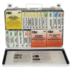 36 Unit Steel First Aid Kits, Weatherproof Steel, Wall Mount