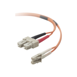 Belkin Fiber Optic Patch Cable - LC Male - SC Male - 10ft - Orange