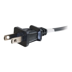 C2G 6ft Power Cord - Non Polarized Power Cord - NEMA 1-15P to IEC320C7 - Power cable - IEC 60320 C7 to NEMA 1-15 (M) - 6 ft - black