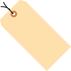 Partners Brand Prestrung Manila Shipping Tags, 10 Point, #1, 2 3/4" x 1 3/8", Pack Of 1,000