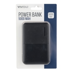 Vivitar 5000mah Power Bank, Black, NIL7002-BLK-STK-24