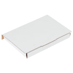 Partners Brand White Corrugated DVD Mailers, 7 5/8" x 5 7/16" x 11/16", , Pack Of 50