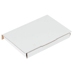 Partners Brand White Corrugated DVD Mailers, 7 5/8" x 5 7/16" x 11/16", , Pack Of 50