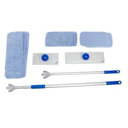 Hospeco SPHERGO Cleaning System Starter Kit, 6"W x 62"L, White/Blue