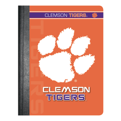 Markings by C.R. Gibson® Composition Book, 7 1/2" x 9 3/4", 1 Subject, College Ruled, 200 Pages (100 Sheets), Clemson Tigers Classic 1