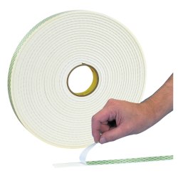3M™ 4462 Double Sided Foam Tape, 1" x 72 Yd., 1/32", White, Case Of 9