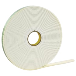 3M™ 4462 Double Sided Foam Tape, 1" x 36 Yd., 1/16", White, Case Of 9