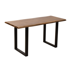 Coast to Coast Heath Exotic Live Edge Sheesham Wood Counter Height Dining Table, 36"H x 70"W x 30"D, Brownstone Nut Brown