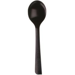 Eco-Products Soup Spoons, 6", 100% Recycled, Black, Pack Of 1,000 Spoons