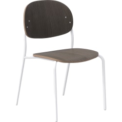 KFI Studios Tioga Guest Chair, Dark Chestnut/White