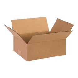 Partners Brand Flat Corrugated Boxes, 13" x 10" x 5", Kraft, Pack Of 25