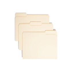 Smead® File Folders, Letter Size, 1/3 Cut, Manila, Pack Of 100