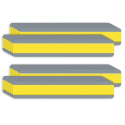 Ashley Productions Double Wide Reading Guide Sentence Strips, 1-1/4" x 7-1/4", Yellow, 12 Strips Per Pack, Bundle Of 2 Packs