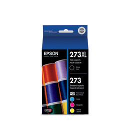 Epson® 273XL/273 Claria® High-Yield Black And Photo Black And Cyan, Magenta, Yellow Ink Cartridges, Pack Of 5, T273XL-BCS