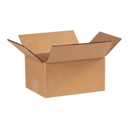 Partners Brand Corrugated Boxes, 8" x 6" x 4", Kraft, Pack Of 25
