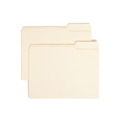 Smead® Selected Tab Position Manila File Folders, Letter Size, 1/3 Cut, Position 3, Pack Of 100