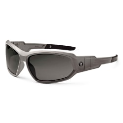 Ergodyne Skullerz® Safety Glasses, Loki, Polarized, Matte Gray Frame, Smoke Lens