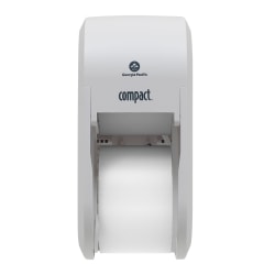 Compact® by GP PRO 2-Roll Vertical Coreless High-Capacity Toilet Paper Dispenser, White