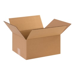 Partners Brand Corrugated Boxes, 12" x 10" x 6", Kraft, Pack Of 25