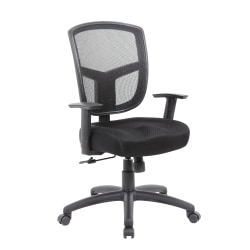 Boss Contract Mesh High-Back Task Chair, Black