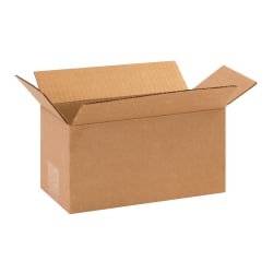 Partners Brand Long Corrugated Boxes, 10" x 5" x 5", Kraft, Pack Of 25