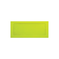 LUX #10 Envelopes, Full-Face Window, Gummed Seal, Wasabi, Pack Of 500
