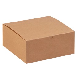 Office Depot® Brand Gift Boxes, 8"L x 8"W x 3 1/2"H, 100% Recycled, Kraft, Case Of 100