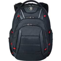 SwissDigital Circuit Business Backpack With 15.6" Laptop Pocket, Black
